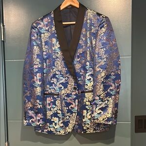 Chinese Dragon Blazer with Modern Slim Fit